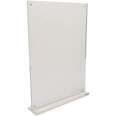 画像1: アクリルメニュー立て T型 大:A4サイズ No.46203 (1)