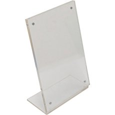 画像1: アクリルメニュー立て L型 小:A6サイズ No.46204 (1)