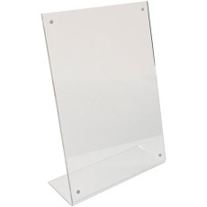 画像1: アクリルメニュー立て L型 大:A4サイズ No.46206 (1)