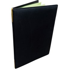 画像1: メニューブック 4P レザー風 (黒) No.46245 (1)