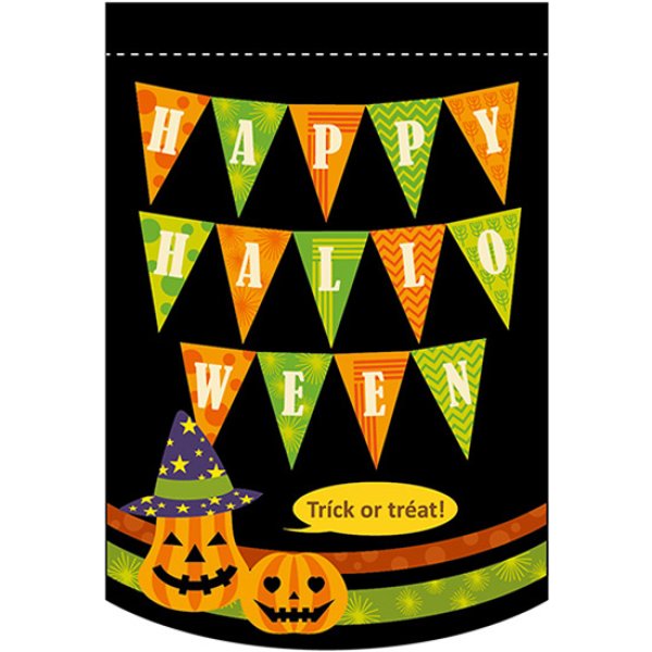 画像1: 変型タペストリー (円カット) HAPPY HALLOWEEN ハッピーハロウィン No.5886 (1)