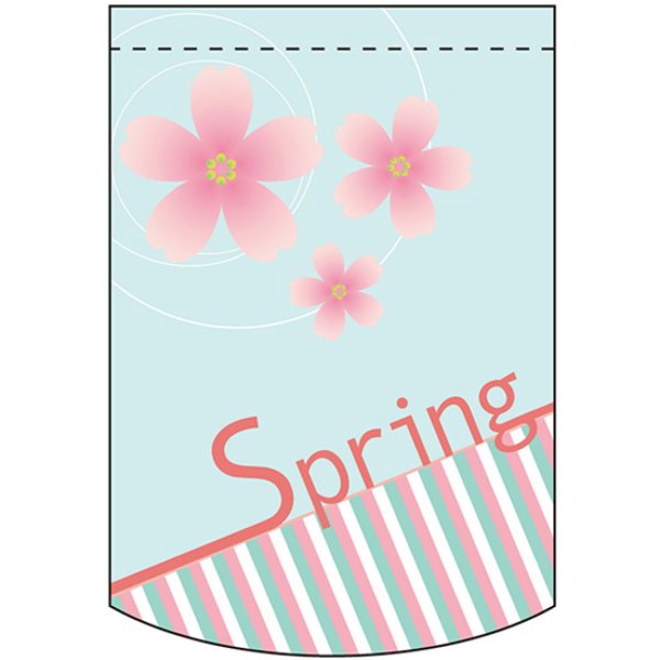 画像1: 両面フラッグ ミニ Spring スプリング 春 No.61035 (1)