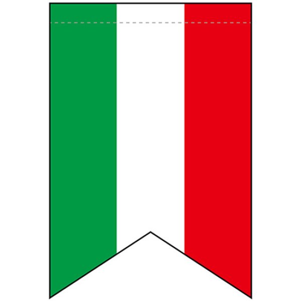 画像1: 変型タペストリー (リボンカット) イタリア 国旗柄 No.69411 (1)