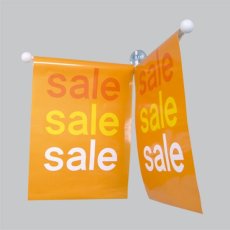 画像2: フラッグポール ダブルフラッグ 丸パイプ33cm No.892 (2)