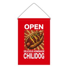 画像1: 吊下旗 OPEN CHILIDOG(赤) (1)