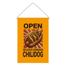 画像1: 吊下旗 OPEN CHILIDOG(黄) (1)