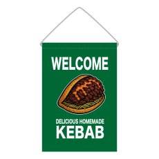 画像1: 吊下旗 WELCOME KEBAB(緑) (1)