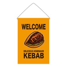 画像1: 吊下旗 WELCOME KEBAB(黄) (1)