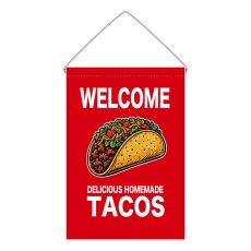 画像1: 吊下旗 WELCOME TACOS(赤) (1)