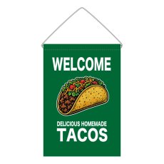 画像1: 吊下旗 WELCOME TACOS(緑) (1)