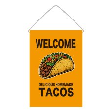 画像1: 吊下旗 WELCOME TACOS(黄) (1)
