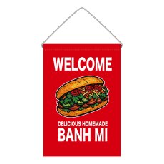 画像1: 吊下旗 WELCOME BANH MI(赤) (1)