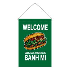 画像1: 吊下旗 WELCOME BANH MI(緑) (1)