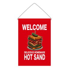 画像1: 吊下旗 WELCOME HOT SAND(赤) (1)