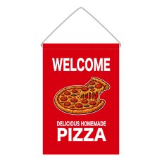 画像1: 吊下旗 WELCOME PIZZA(赤) (1)