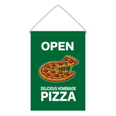 画像1: 吊下旗 OPEN PIZZA(緑) (1)