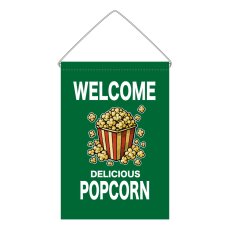 画像1: 吊下旗 WELCOME POPCORN(緑) (1)