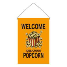 画像1: 吊下旗 WELCOME POPCORN(黄) (1)