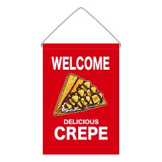 画像1: 吊下旗 WELCOME CREPE(赤) (1)