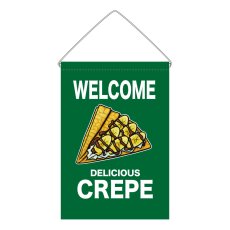 画像1: 吊下旗 WELCOME CREPE(緑) (1)