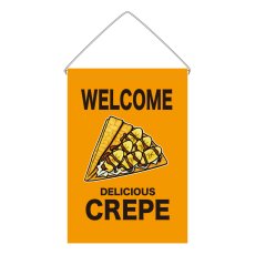 画像1: 吊下旗 WELCOME CREPE(黄) (1)