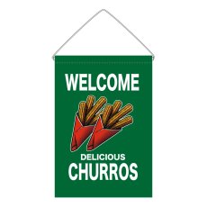 画像1: 吊下旗 WELCOME CHURROS(緑) (1)