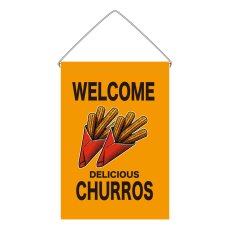 画像1: 吊下旗 WELCOME CHURROS(黄) (1)