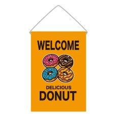 画像1: 吊下旗 WELCOME DONUT(黄) (1)