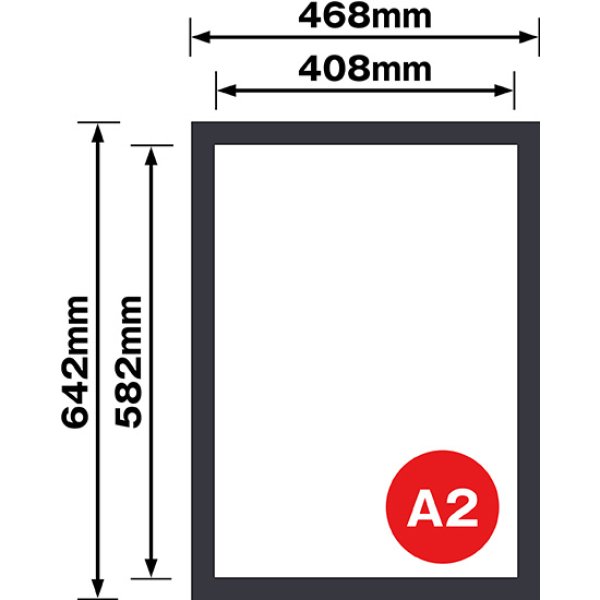 画像1: アーバンフレーム A2サイズ (ブラック) No.4695 (1)